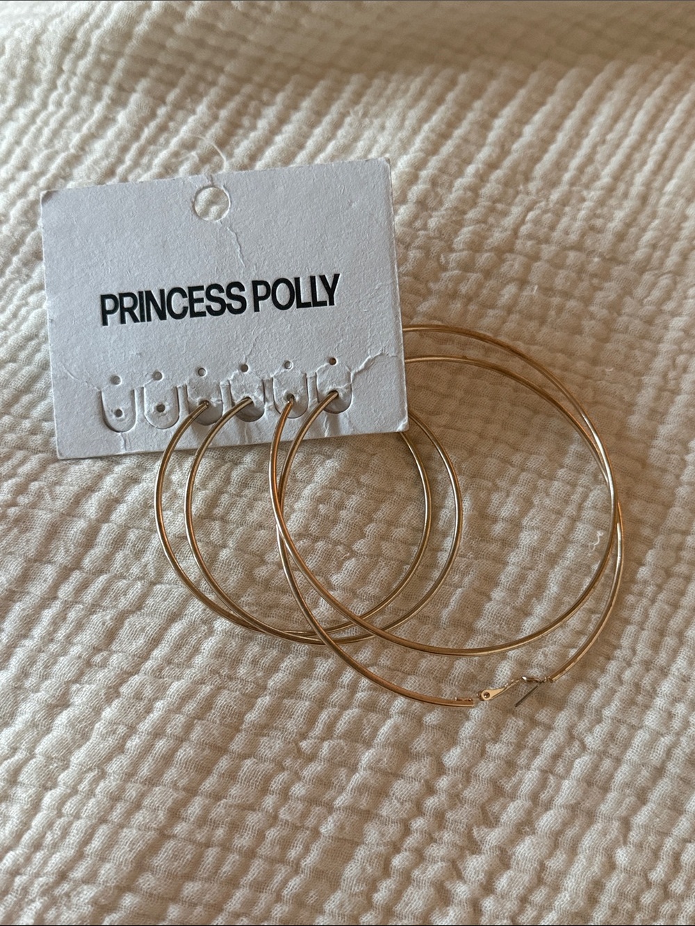 Princess Polly Multi Pack Hoop earrings golden large big